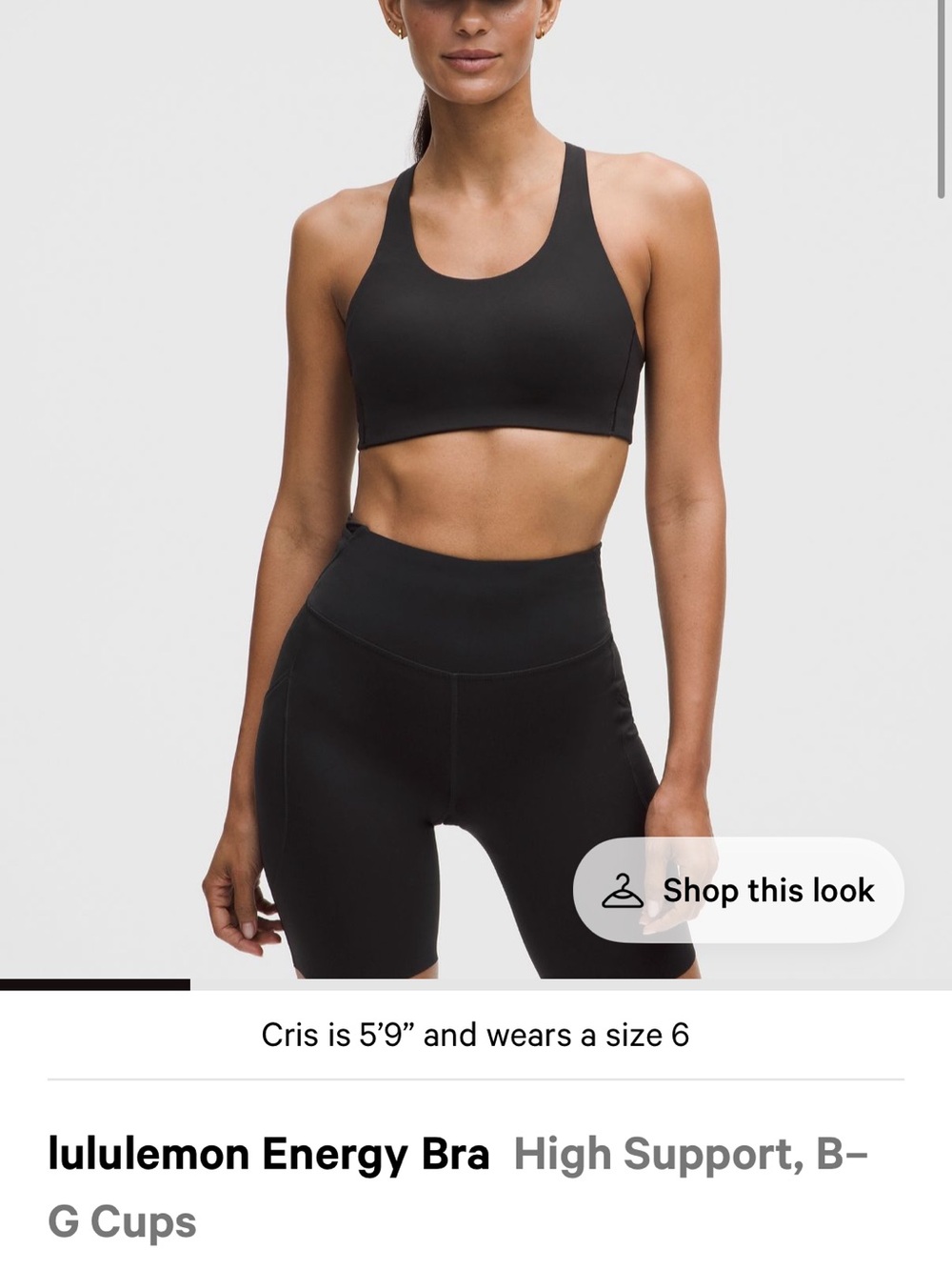 lululemon athletica Black High-Support Energy Sports Bra